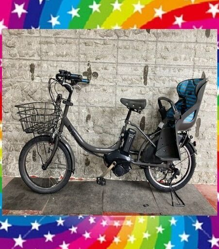 バッテリーほぼ新品！　ブリヂストン　ビッケ　bikke　2016　8.7Ah 電動自転車　３人乗り　子供乗せ　20インチ 82206