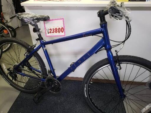(♤﻿K)自転車 クロスバイク 新古車 ブルー 21段変速