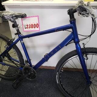 (♤﻿K)自転車 クロスバイク 新古車 ブルー 21段変速