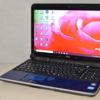 中古ノートパソコン Windows10+office 新品爆速SSD480GB 富士通 AH77/D