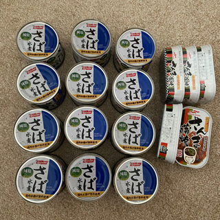 【ネット決済】鯖の水煮缶　12個　サンマの蒲焼缶　5個