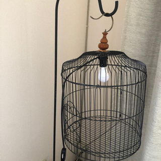 アンティーク　鳥かごランプの電気スタンド