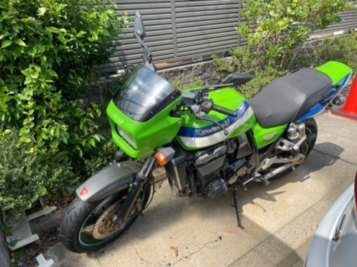 カワサキＺＲＸ１１００　社外マフラー・ミラー　ライムグリーン カワサキZRX1100 社外マフラー・ミラー ライムグリーン