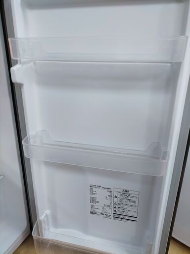 X1078 　maxzen/マクスゼン２ドア冷凍　冷蔵庫　JR-138ML01GM 　2019年製　118ℓ　１年保証　　送料A　カード決済可能　札幌　プラクラ南9条店