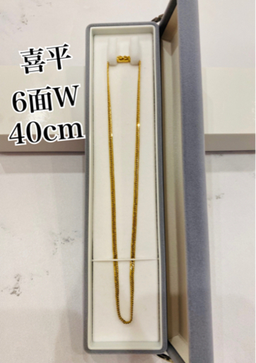 k18  6面W喜平ネックレス　40㎝10g