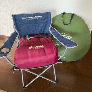 キャンプテント、シュラフ、チェア、ランタン 、トーチ, タープなど