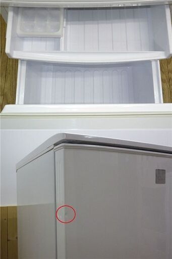【中古】rr1602　シャープ　冷凍冷蔵庫　SJ-14E3-KW　137L　SHARP　冷蔵庫　冷凍庫　キーワードホワイト　2ドア　つけかえどっちもドア　霜取不要