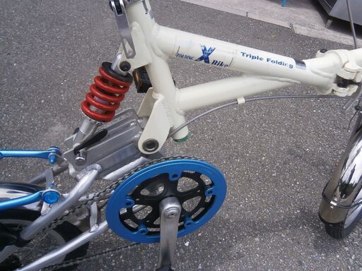 ☆中古品 美品 FUJI/フジ 折りたたみ自転車 Triple Folding Alumi  
