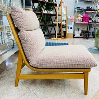 🌴HIDA(飛騨家具) 1Pソファ 定価￥103,680 ホワイトオーク材使用 ファブリックシャ―ムRE🌴
