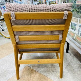 🌴HIDA(飛騨家具) 1Pソファ 定価￥103,680 ホワイトオーク材使用 ファブリックシャ―ムRE🌴