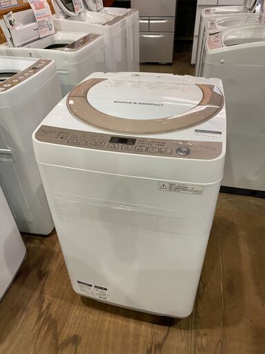 【愛品館市原店】SHARP 2017年製 7.0kg洗濯機 ES-KS70T【管理I4S029587-104】