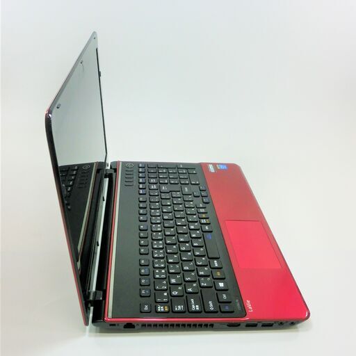 綺麗な赤☆快速なのに初心者でも簡単☆Windows10ノートパソコン本体