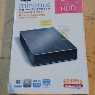 【中古品】外付けHDD　２TB　USB3.0　エレコム　