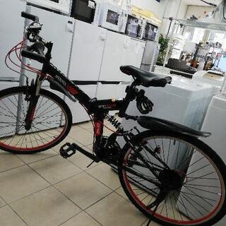 【10％OFFセール！】メルシン MERSIN 折りたたみ自転車 マウンテンバイク 18段変速 26インチ GT-268