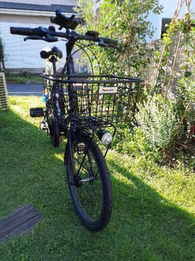 電動アシスト 21年1月購入 パナソニック BE-ELVS072 ブラック 前カゴ付