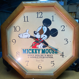 【ネット決済】ミッキーマウス　アンティーククオーツ掛け時計　100