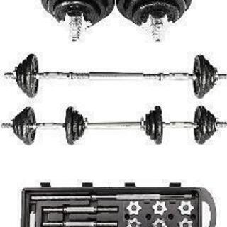 ダンベル、バーベル付き、ベンチプレスセット