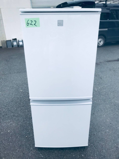①622番 シャープ✨ノンフロン冷凍冷蔵庫✨SJ-14E3-KW‼️