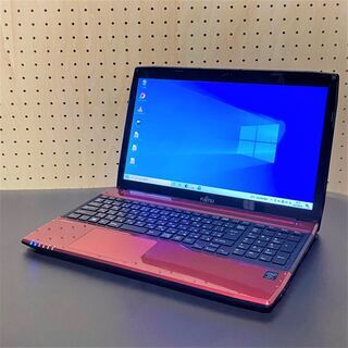 Corei3 大容量HDD  富士通 ノートパソコン レッド