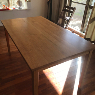 無印良品 テーブル タモ材