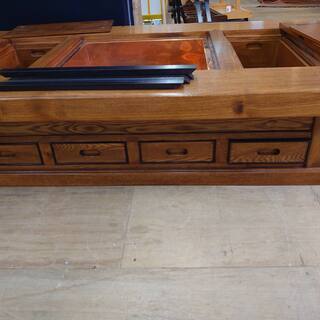 商談中【愛品倶楽部柏店】関西火鉢　囲炉裏座卓　欅無垢材【問合せ番号158-011341 002】