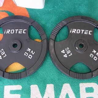 IROTEC アイロテック プレート 20kg×2枚 ダンベル バーベル 穴径28mm