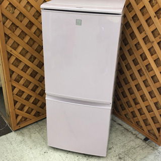 【愛品館江戸川店】「保証有り」SHARPシャープ　137L　2ドア冷凍冷蔵庫「SJ-14E3-KP」（2015年製）ID:143-013528-007　配送近隣1,100円～