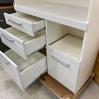 とっても美品です！【愛品館 江戸川店】パモウナ　キッチンボード　食器棚　ID:151-007144-007　配送可　き配送可