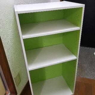 【急募】3段 カラーボックス  緑 ② ニトリ  カラボ 高さ調節