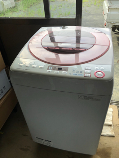 地域限定送料設置無料 2015年製 SHARP 8kg 洗濯機ES-GV80R