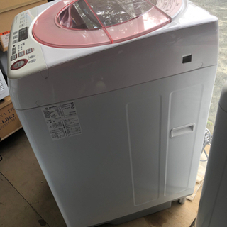 生活家電 地域限定送料設置無料 2015年製 SHARP 8kg 洗濯機ES-GV80R