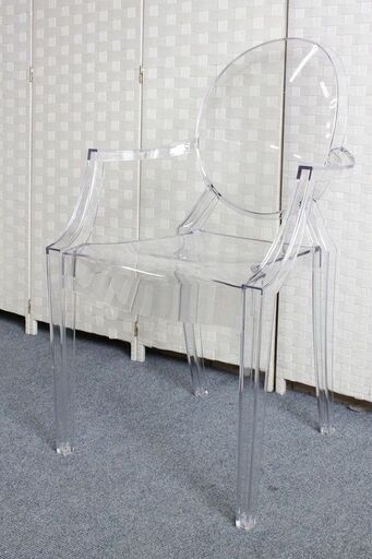 カルテル ルイゴースト イス チェア Louis Ghost ポリカーボネート クリスタル Kartell 椅子 中古家具 店頭引取歓迎 R3971)