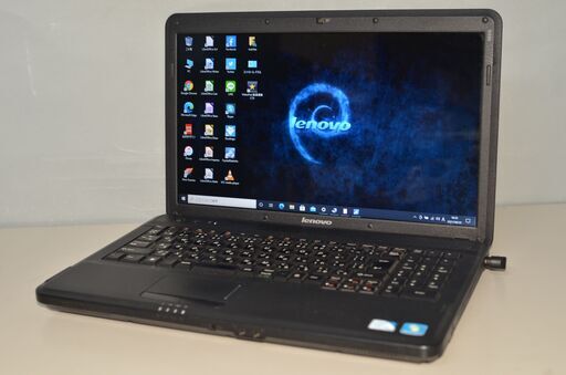 中古ノートパソコン Windows10+office LENOVO G550 Celeron/メモリ4GB/HDD320GB/無線内蔵/DVDRW/テンキ/カメラ/便利なソフト多数