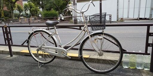 ◆再利用自転車・ブリヂストン26インチ・LEDオートライト・シルバー