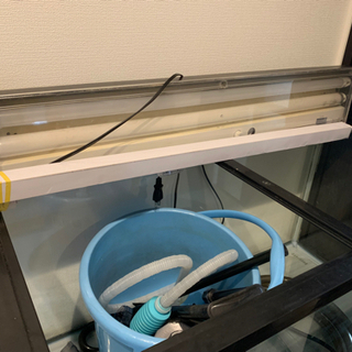 90センチ水槽 ライト 蓋 棚 エアポンプ×2 外部フィルター おまけ付