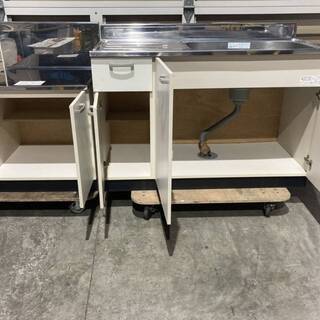 サンウエーブ キッチン 流し台 YSH-S-120R + LIXIL コンロ台 YSH-K-60BG