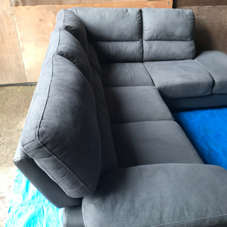 ニトリ　布張り　カウチソファ　左カウチ　グレー　使用歴短い　頻度低い　ハイバック