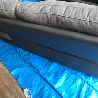 ニトリ　布張り　カウチソファ　左カウチ　グレー　使用歴短い　頻度低い　ハイバック