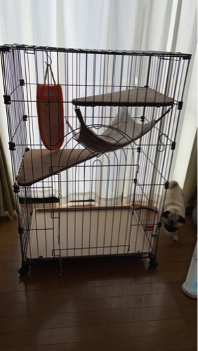 猫用ゲージ　ハンモック付