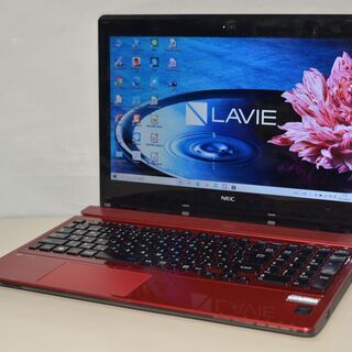 取引中】 大画面・ブルーレイ搭載 綺麗なレッド NEC Lavie Windows10