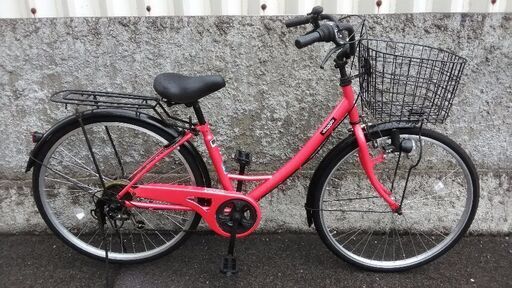 売約済みですm(_ _)m【札幌市内配達無料】【防犯登録料込】中古車　CADALORA　26インチ　6段切替　LEDオートライト　鍵付き 売約済みですm(_ _)m【札幌市内配達無料】【防犯登録料込】中古車