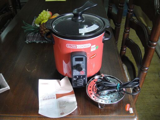 【未使用品】 TWINBIRD ツインバード タイマー付きスロークッカー ぜっぴん亭 EP-4728 EP-4728OR オレンジ 中古M▽TWINBIRD ツインバード スロークッカー 健康専科 なべ容量 3L