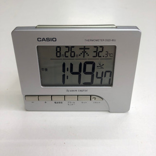 【CASIO】デジタル電波時計❣️温度計・アラーム付き‼️