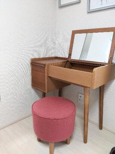 楽天市場】unico「ALBERO」ドレッサー チーク材 卓上ミラー 北欧 