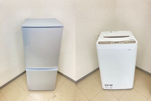 【地域限定送料無料】【美品SHARPセット】冷蔵庫･洗濯機　CR081402･AS081103