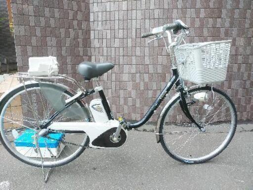 整備点検済！防犯登録料込み。中古パナソニック電動アシスト自転車ブラック。