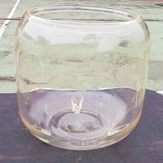 中古　丸型ガラス金魚鉢