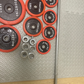 ラバー付き100キロプレートセット