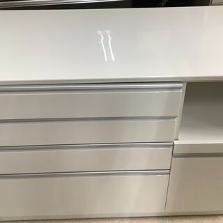 NITORI/ニトリ レンジボード 食器棚 ロータイプ WH 【ユーズドユーズ名古屋天白店】J1036