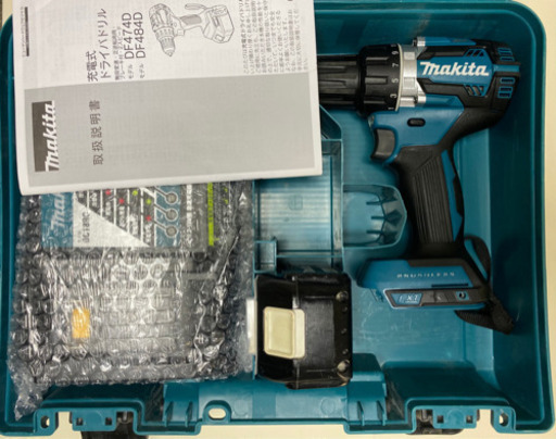 中古　マキタ　DF484DRGX 18V ドライバドリル　青　フルセット